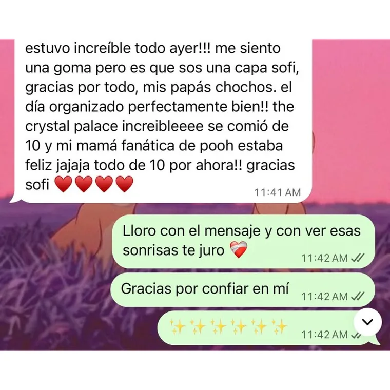 Mensaje de una viajera: el día organizado perfectamente bien